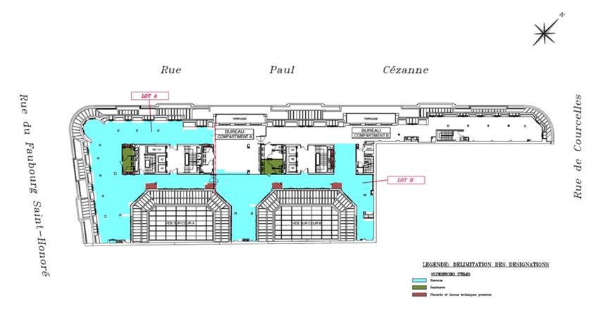 Bureau Location 75008 PARIS 1-5 RUE PAUL CEZANNE