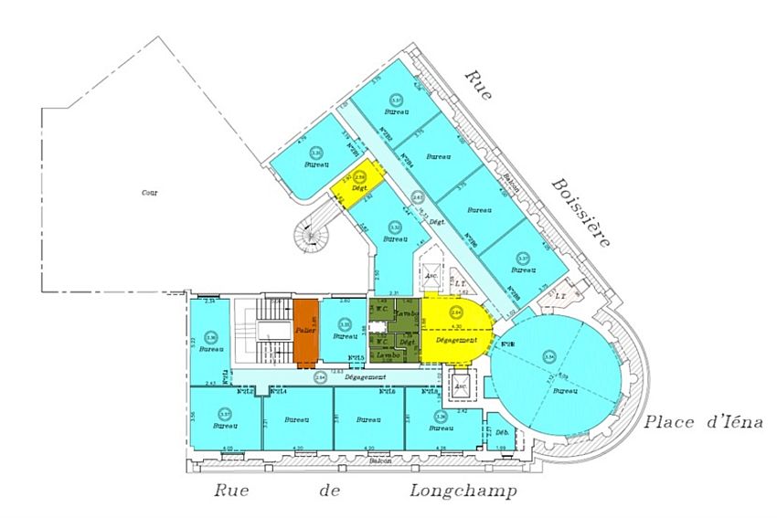 Bureau Location 75116 PARIS 8 PLACE D'IENA