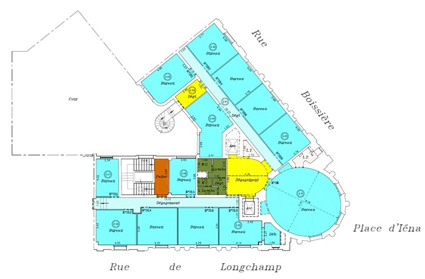 Bureau Location 75116 PARIS 8 PLACE D'IENA