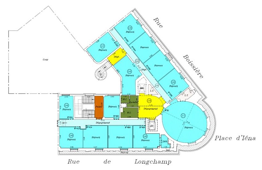 Bureau Location 75116 PARIS 8 PLACE D'IENA