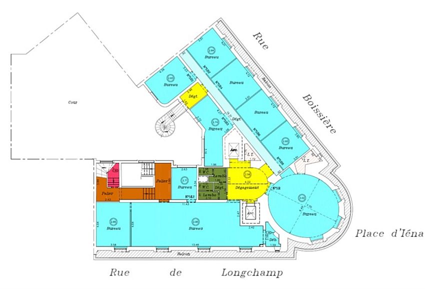 Bureau Location 75116 PARIS 8 PLACE D'IENA