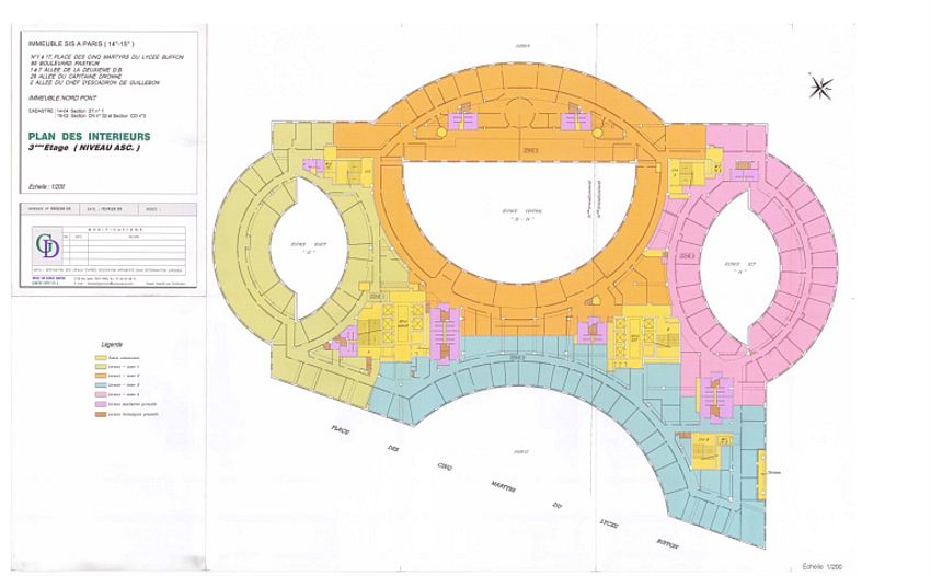 Bureau Location 75015 PARIS 5-11 PLACE DES CINQ MARTYRS DU LYCEE BUFFON