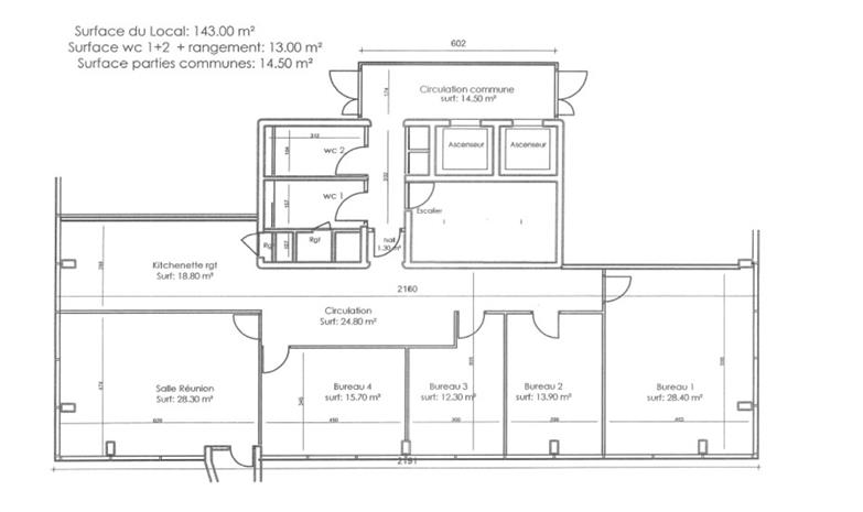 Bureau Location 69009 LYON 2 RUE DE LA CLAIRE
