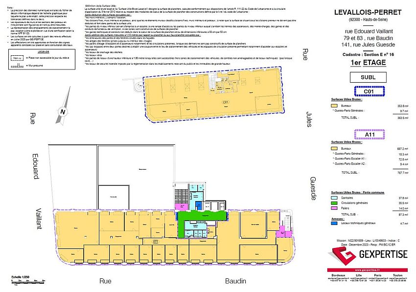 Bureau Location 92300 LEVALLOIS PERRET 141 RUE JULES GUESDE