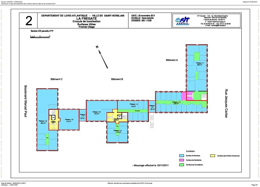 Bureau Location 44800 ST HERBLAIN 19 AVENUE JACQUES CARTIER