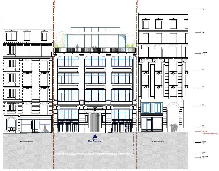 Bureau Location 75002 PARIS 5 RUE BACHAUMONT