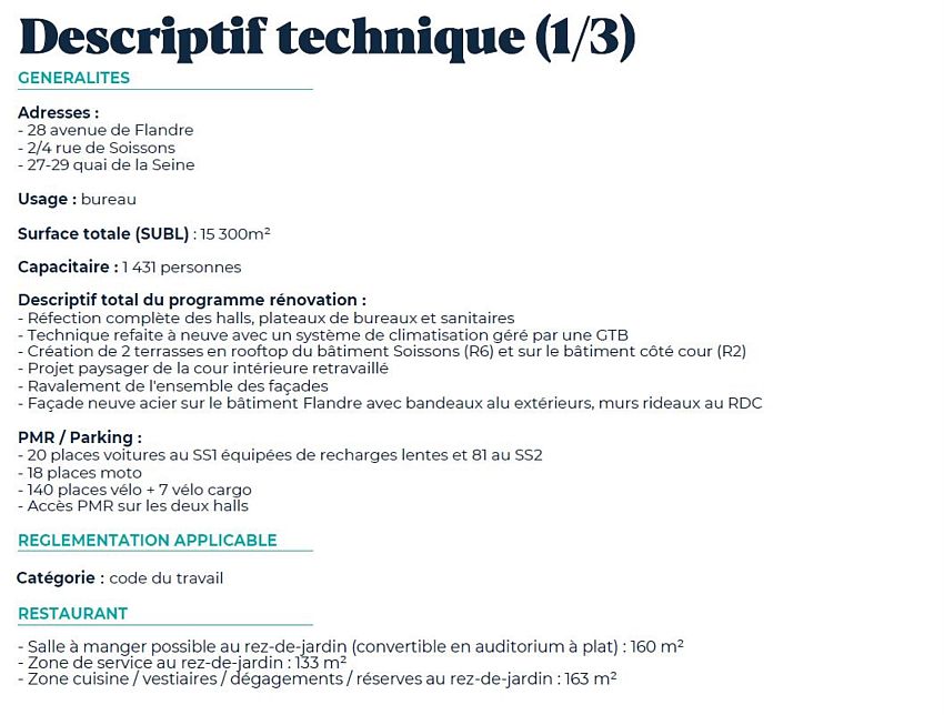 Bureau Location 75019 PARIS 28 AVENUE DE FLANDRE