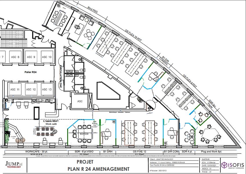 Bureau Location 92800 PUTEAUX 11-13 COURS VALMY