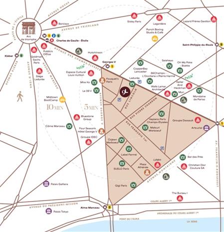 Bureau Location 75008 PARIS 9 RUE LINCOLN
