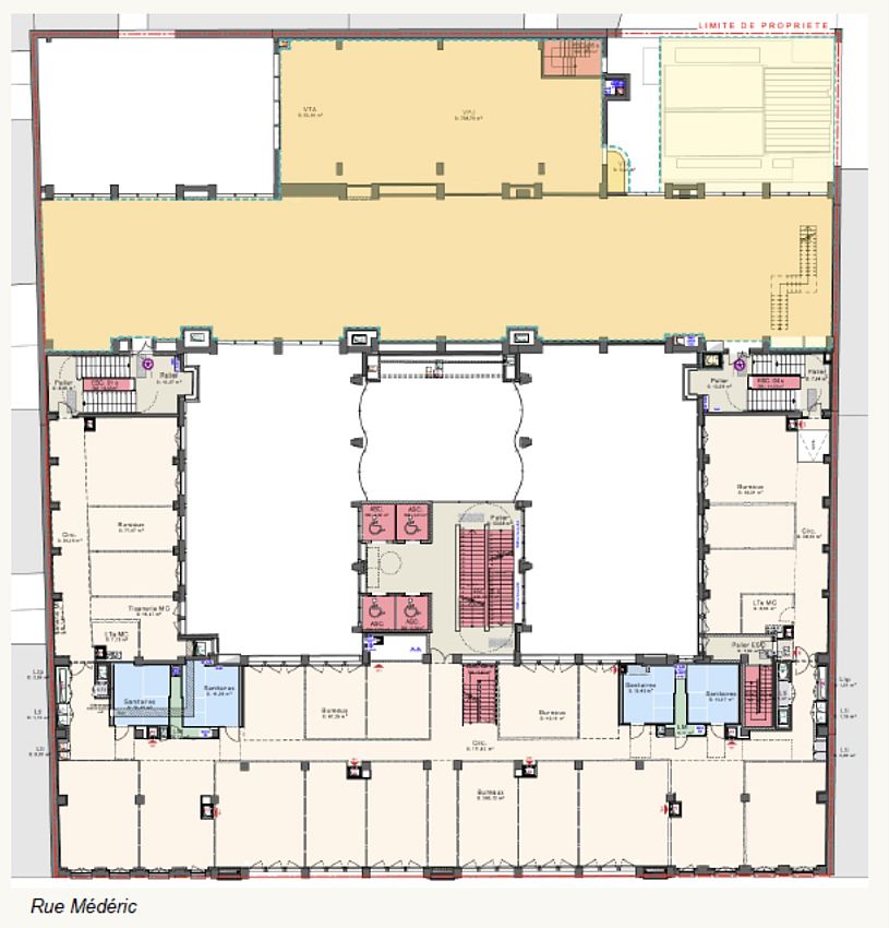 Bureau Location 75017 PARIS 23-27 RUE MEDERIC