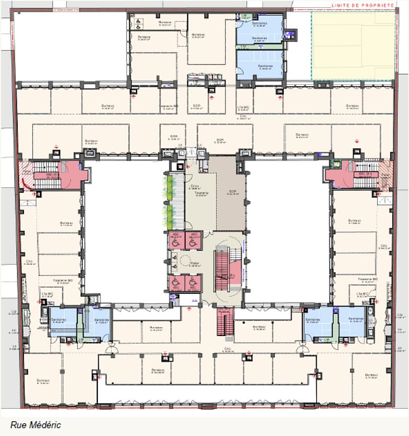 Bureau Location 75017 PARIS 23-27 RUE MEDERIC