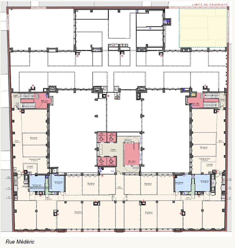 Bureau Location 75017 PARIS 23-27 RUE MEDERIC