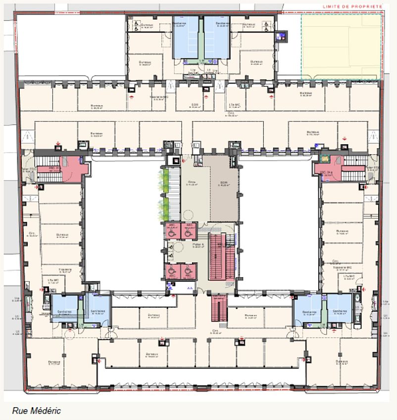 Bureau Location 75017 PARIS 23-27 RUE MEDERIC