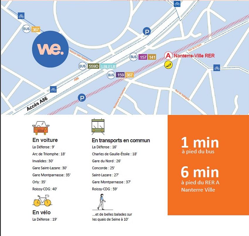 Bureau Location 92000 NANTERRE 57-61 AVENUE JULES QUENTIN