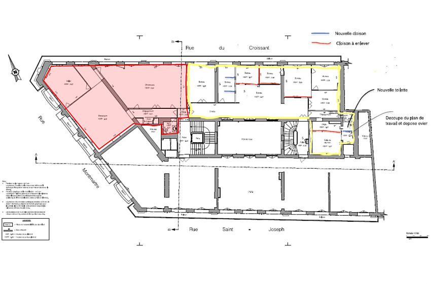 Bureau Location 75002 PARIS 142 RUE MONTMARTRE