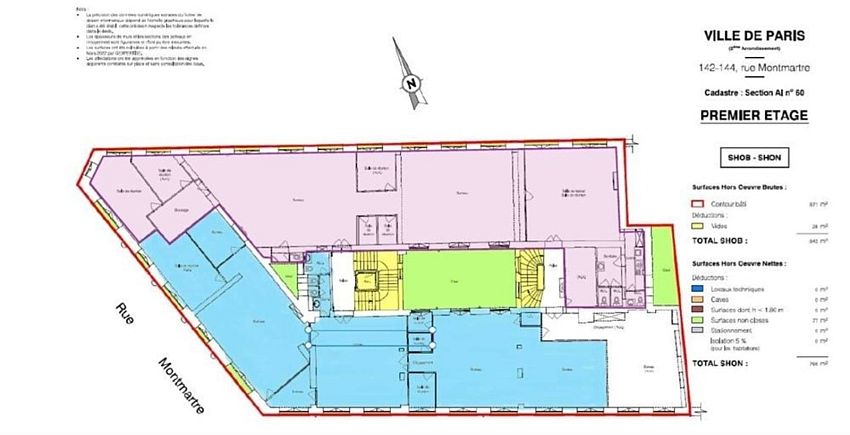 Bureau Location 75002 PARIS 142 RUE MONTMARTRE