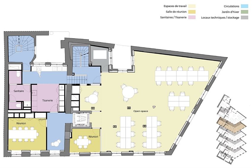 Bureau Location 75002 PARIS 2-4 RUE DE DAMIETTE