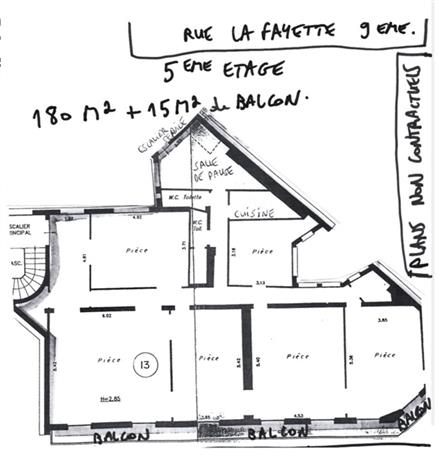 Bureau Location 75009 PARIS 66 RUE LA FAYETTE