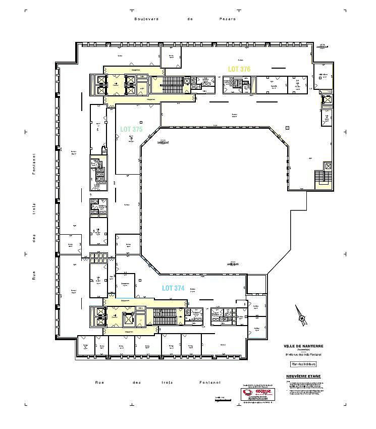 Bureau Location 92000 NANTERRE 85-93 RUE DES 3 FONTANOT