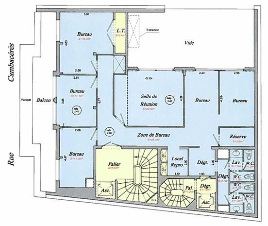 Bureau Location 75008 PARIS 28 RUE CAMBACERES