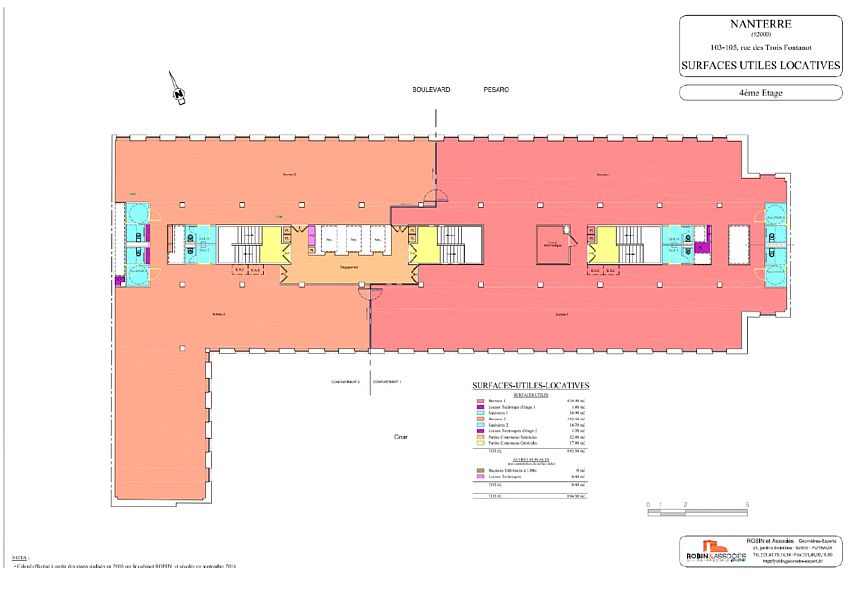 Bureau Location 92000 NANTERRE 24 BOULEVARD DE PESARO