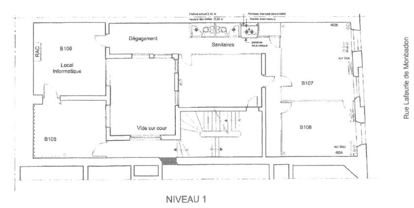 Bureau Location 33000 BORDEAUX 1 RUE LAFAURIE DE MONBADON