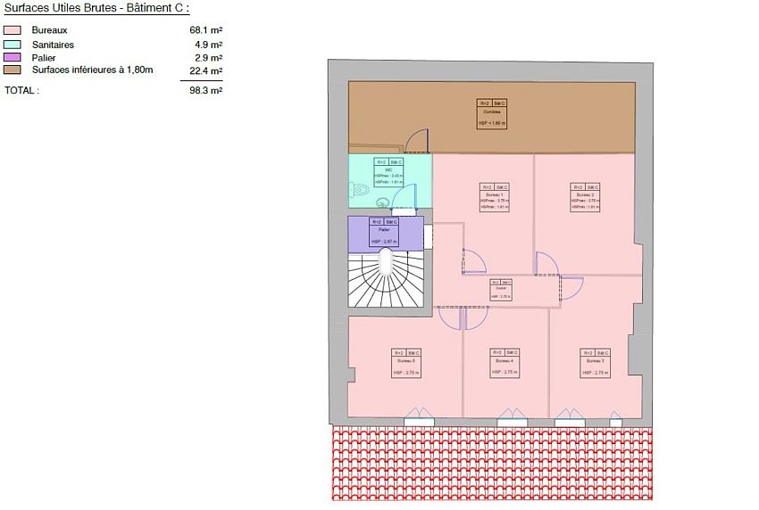 Bureau Vente/Location 33300 BORDEAUX 92 COURS SAINT LOUIS
