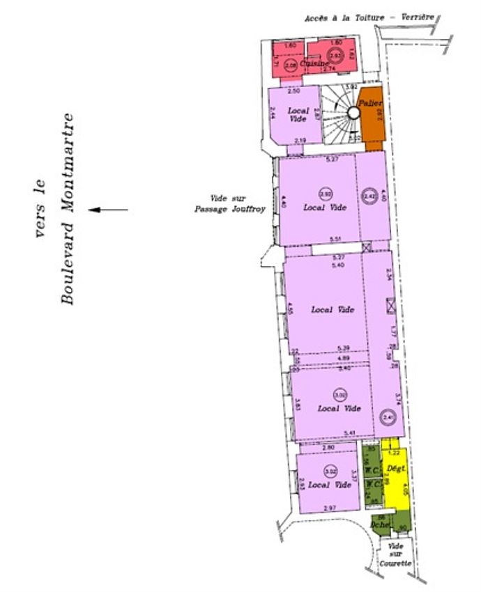 Bureau Location 75009 PARIS 46BIS PASSAGE JOUFFROY