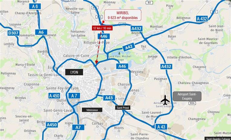 Entrepôt / Local d'activités Location 01700 MIRIBEL