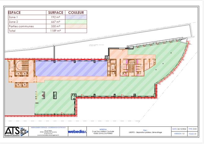 Bureau Location 92300 LEVALLOIS PERRET 2-4 RUE PAUL VAILLANT COUTURIER