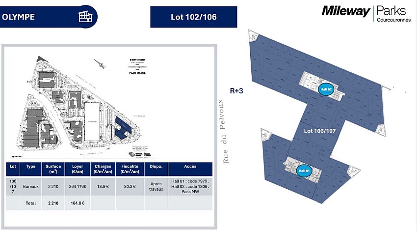 Bureau Location 91080 COURCOURONNES