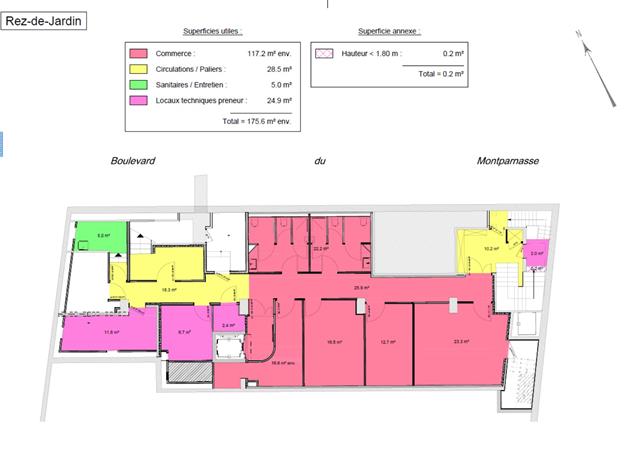 Bureau Location 75014 PARIS 170-170BIS BOULEVARD DU MONTPARNASSE