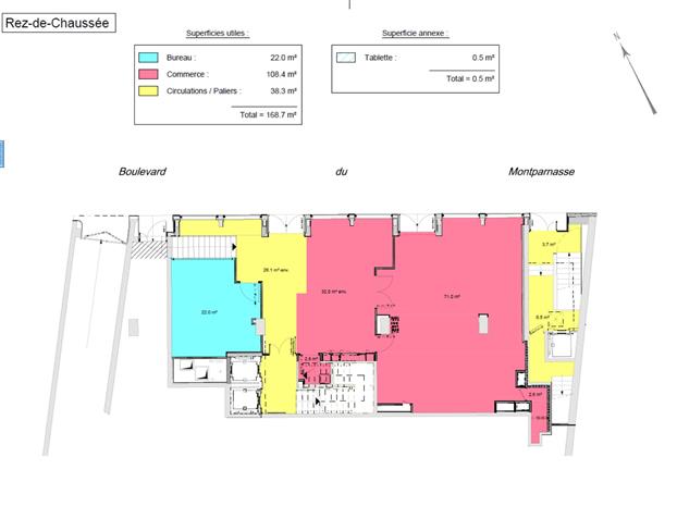 Bureau Location 75014 PARIS 170-170BIS BOULEVARD DU MONTPARNASSE