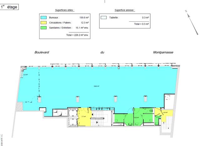 Bureau Location 75014 PARIS 170-170BIS BOULEVARD DU MONTPARNASSE