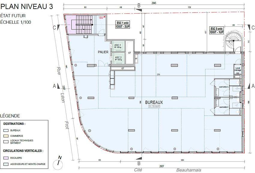 Bureau Location 75011 PARIS 8-10 RUE LEON FROT