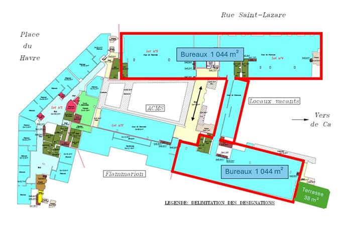 Bureau Location 75009 PARIS 107 RUE SAINT LAZARE