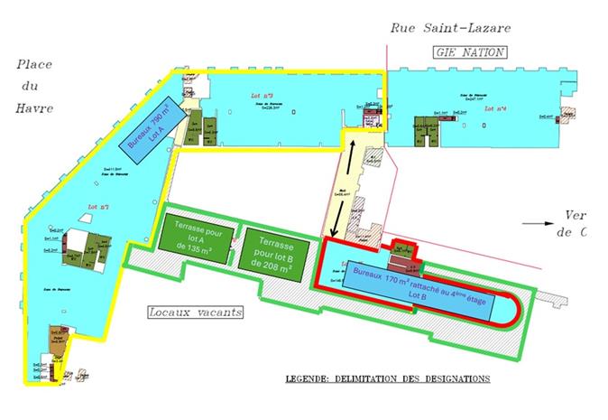Bureau Location 75009 PARIS 107 RUE SAINT LAZARE