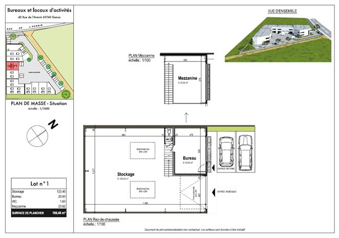 Local d'activités Location 69740 GENAS