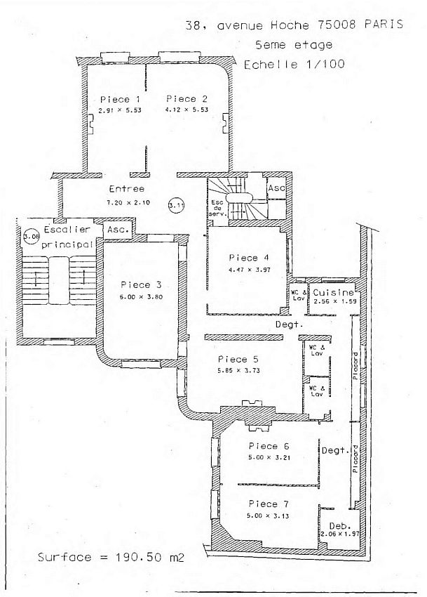 Bureau Location 75008 PARIS 38 AVENUE HOCHE