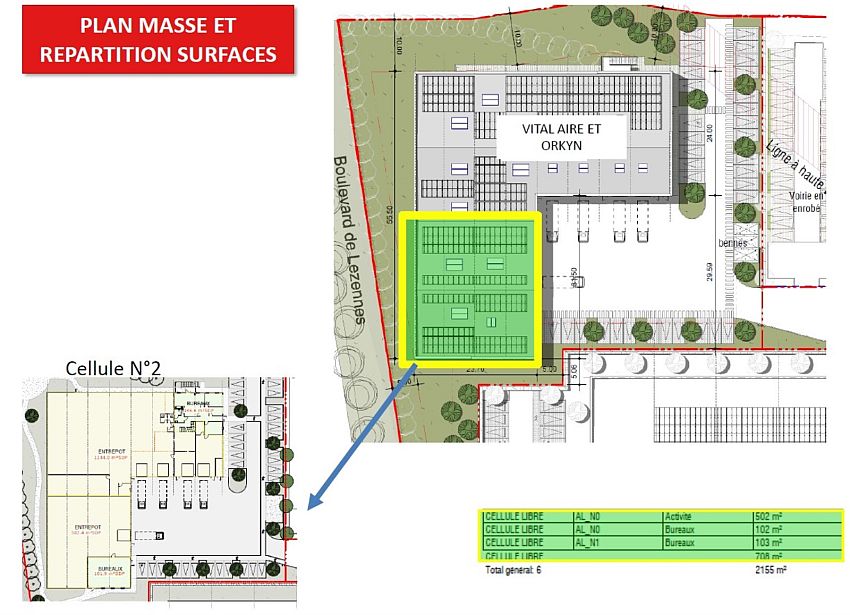 Local d'activités Location 59260 HELLEMMES LILLE