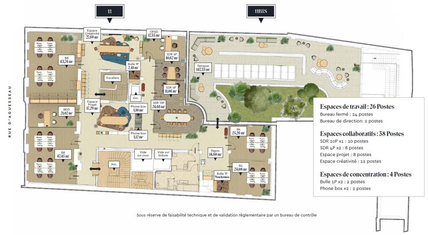 Bureau Location 75008 PARIS 11-11BIS RUE D'AGUESSEAU