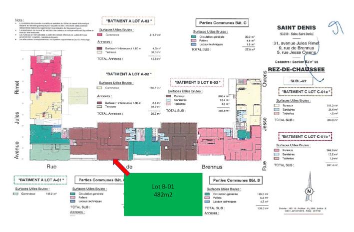 Bureau Location 93210 LA PLAINE ST DENIS