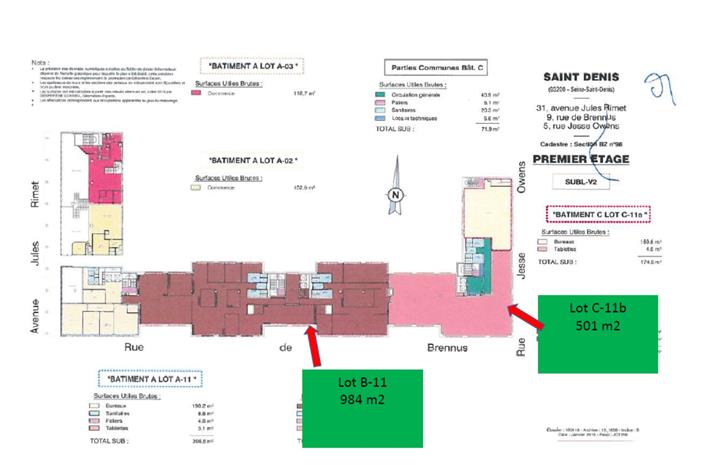 Bureau Location 93210 LA PLAINE ST DENIS