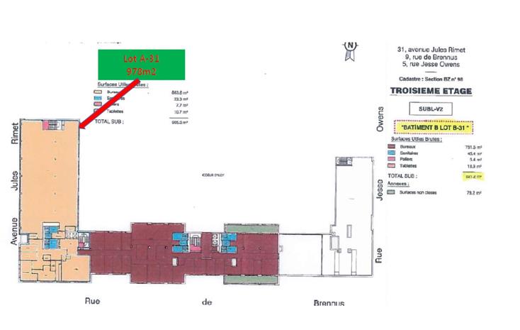 Bureau Location 93210 LA PLAINE ST DENIS