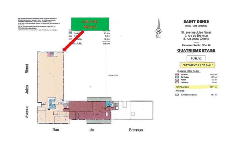 Bureau Location 93210 LA PLAINE ST DENIS