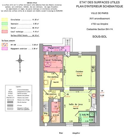 Bureau Location 75017 PARIS 93 RUE AMPERE