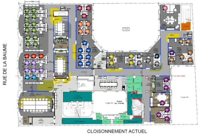 Bureau Location 75008 PARIS 20 RUE DE LA BAUME