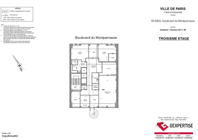 Bureau Location 75014 PARIS 92 BOULEVARD DU MONTPARNASSE