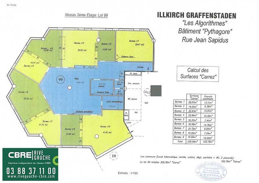 Bureau Location 67400 ILLKIRCH GRAFFENSTADEN 1 RUE JEAN SAPIDUS