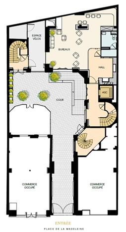 Bureau Location 75008 PARIS 15 PLACE DE LA MADELEINE